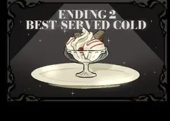 Dead Plate Best Served Cold ending title card showing the ending name on screen