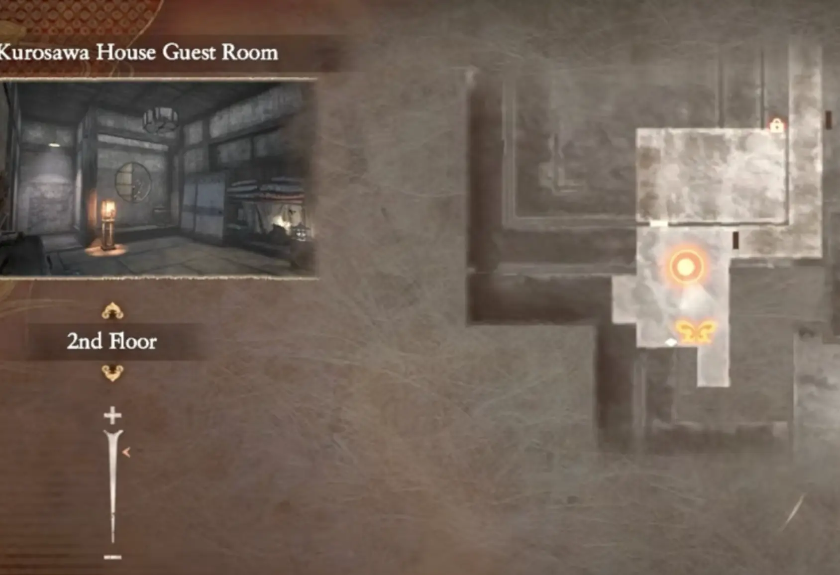 Fatal Frame 2 Remake Kurosawa House Guest Room map for Seijiro Makabe side story