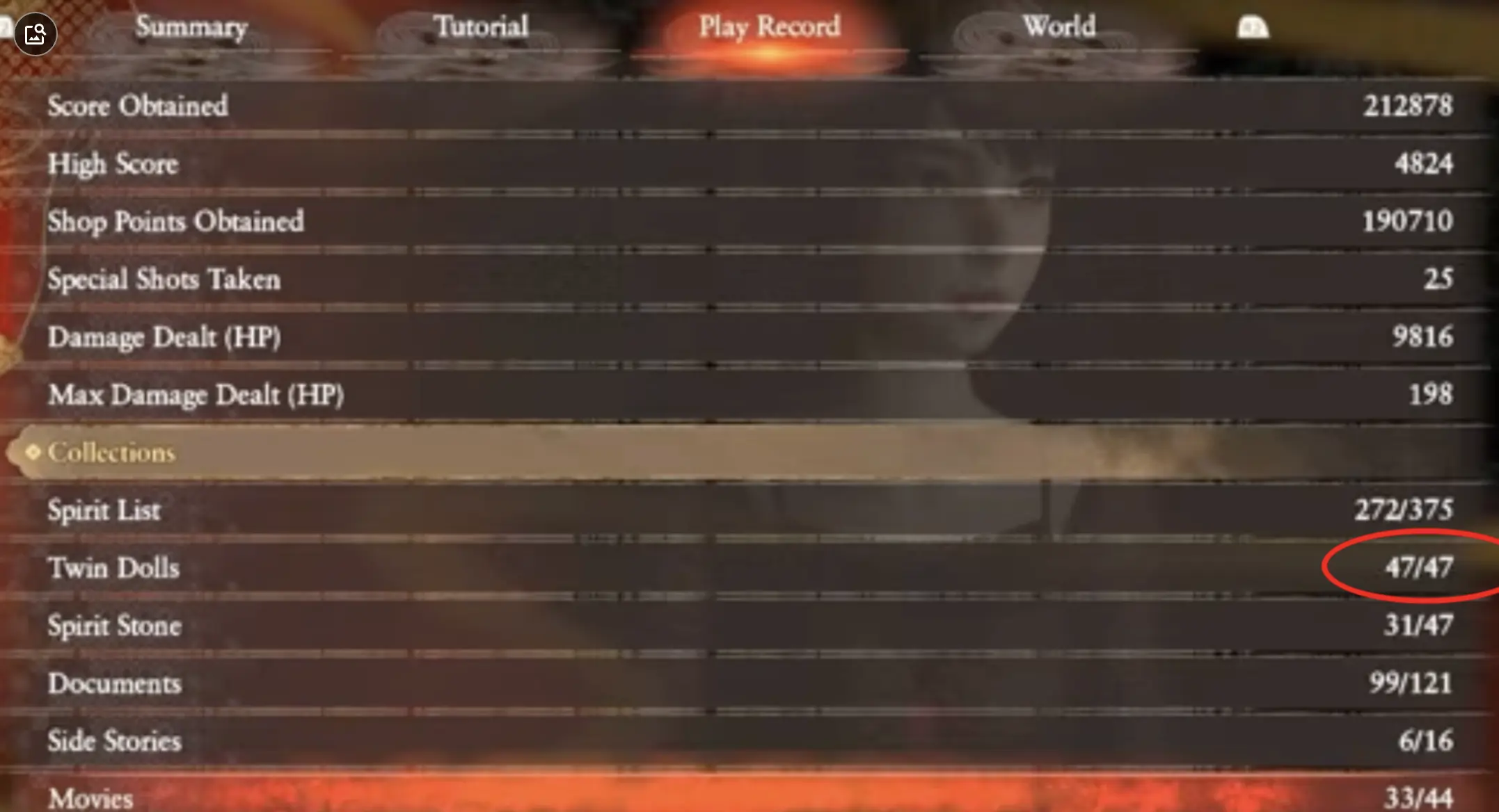 Fatal Frame 2 Remake Twin Dolls 47 out of 47 completion proof